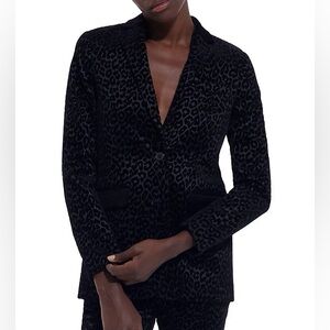 THE KOOPLES Velvet Leo black blazer